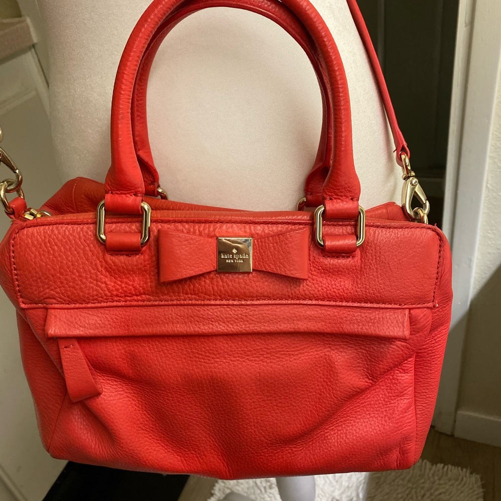 Kate Spade Red Renny Drive Ashton satchel n crossbody handbag